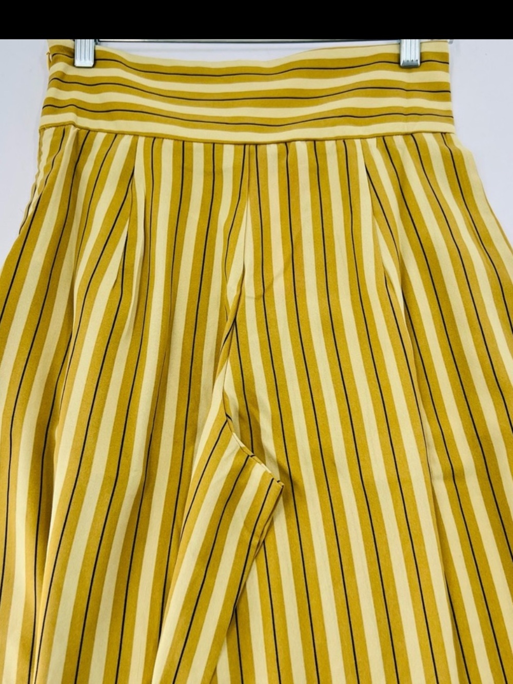Voodoo Vixen NWT Mustard Stripe Sailor Pants S 4 Retro Wide Leg High Rise - Picture 4 of 9